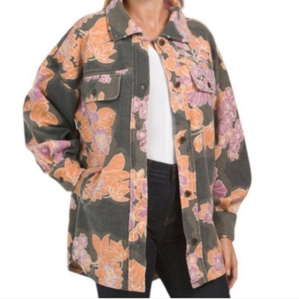 NWT Free People Boho Printed Ruby Shacket Size Large $178 XL